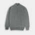 Grey Zip Neck Cashmere Sweater