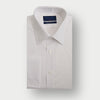 Classic Fit Plain White Sea Island Quality Cotton Twill Shirt with Classic Collar & Double Cuff