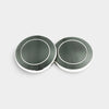Longmire Sterling Silver Double Circle Black Cufflinks