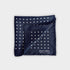 Navy & White Medium Spot Silk Pocket Square