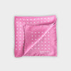 Pink & White Medium Spot Silk Pocket Square
