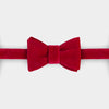 Red Silk Velvet Bow Tie