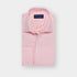 Classic Fit Plain Pink Herringbone Cotton Shirt with Classic Collar & Double Cuff