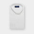 Contemporary Fit Plain White Linen Shirt with Button Down Collar & Two Button Cuff