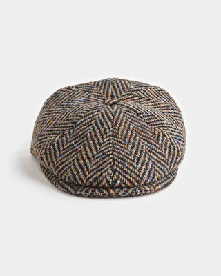 Black & Brown Donegal Tweed Wool Toni Cap
