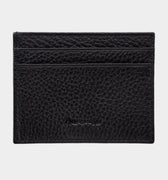 Black Calf Leather Single Sided Card Holder