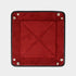 Black Leather & Red Suede Small Travel Tray
