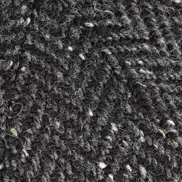 Black & Grey Heavyleight Herringbone Donegal Tweed Woollen Gatsby Cap