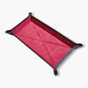 Black Leather & Red Suede Large Travel Tray