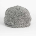 Black & White Herringbone Wool Toni Cap