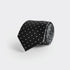 Black & White Spot Herringbone Silk Tie
