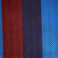 Blue, Burgundy & Navy Block Stripe Silk Tie