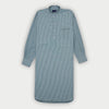 Blue & Green Check Cotton Nightshirt with Navy Piping