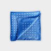 Blue & White Medium Spot Silk Pocket Square