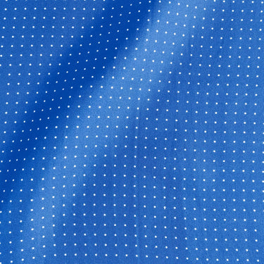 Blue & White Small Spot Silk Pocket Square