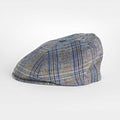 Blue With Brown & Navy Overcheck Cotton & Linen Toni Cap