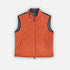 Brick Red Quilted Gilet with Navy Knitted Back