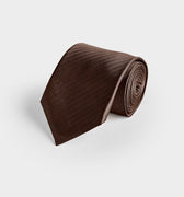 Brown Herringbone Silk Tie
