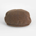 Brown Herringbone With Navy Overcheck Wool Sandown Cap