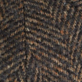 Brown Large Herringbone Donegal Tweed Pure Wool Gatsby Cap