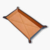 Brown Leather & Orange Suede Large Travel Tray