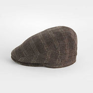 Brown Loden Check Wool & Alpaca Harlem Cap