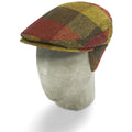 Brown, Red & Yellow Checked Herringbone Wool Harlem Cap