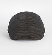 Brown, White & Blue Checked Cotton Roma Cap