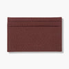 Burgundy Calf Leather Double Sided Card Holder