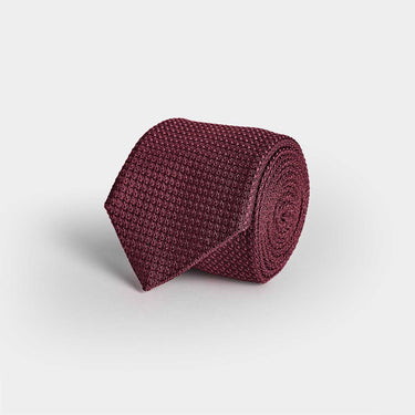 Burgundy Grenadine Silk Tie