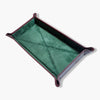 Burgundy Leather & Green Suede Large Travel Tray