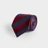 Burgundy & Navy Block Stripe Silk Tie