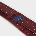 Burgundy & White Spot Silk Tie