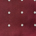 Burgundy & White Spot Silk Tie
