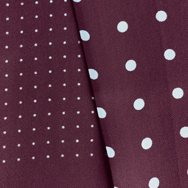 Burgundy & White Spot Silk Tubular Scarf