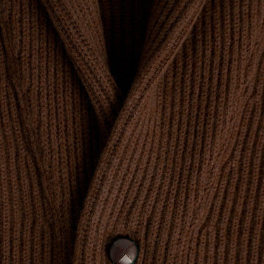 Camel Hair Shawl Collar - Brown