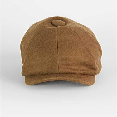Camel Loden Wool Made In England Gatsby Cap