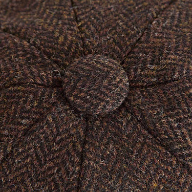 Chocolate Brown Herringbone Wool Gatsby Cap