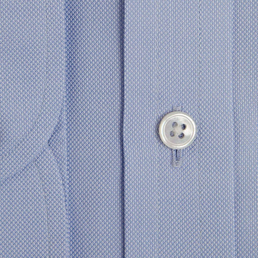 Classic Fit, Button Down Collar, 2 Button Cuff Shirt in a Plain Light Blue Oxford Cotton