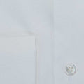 Classic Fit, Classic Collar, Double Cuff, Plain White Sea Island Quality Poplin Shirt