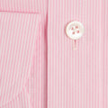 Classic Fit, Classic Collar, Two Button Cuff Shirt in Pink Line Stripe