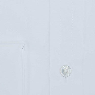 Classic Fit, Cut-away Collar, Double Cuff Shirt in a Plain White Poplin Cotton