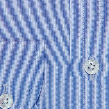 Classic Fit, Cutaway Collar, 2 Button Cuff Shirt In Blue Hairline