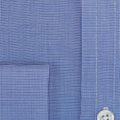 Classic Fit, Cutaway Collar, Double Cuff Shirt in a Plain Navy & White Micro Houndstooth Cotton