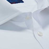 Classic Fit, Cutaway Collar, Two Button Cuff Shirt in White