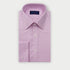 Classic Fit Lilac Herringbone Cotton Shirt with Classic Collar & Double Cuff