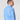 Classic Fit Plain Blue Cotton Poplin Shirt with Cut - away Collar & Double Cuff