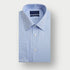Classic Fit Plain Light Blue Sea Island Quality Cotton Twill Shirt with Classic Collar & Double Cuff