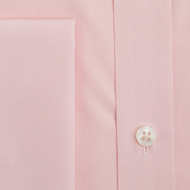 Classic Fit Plain Pink Sea Island Quality Cotton Shirt with Classic Collar & Double Cuff
