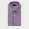 Classic Fit Purple Bengal Stripe Cotton Shirt with Classic Collar & Double Cuff